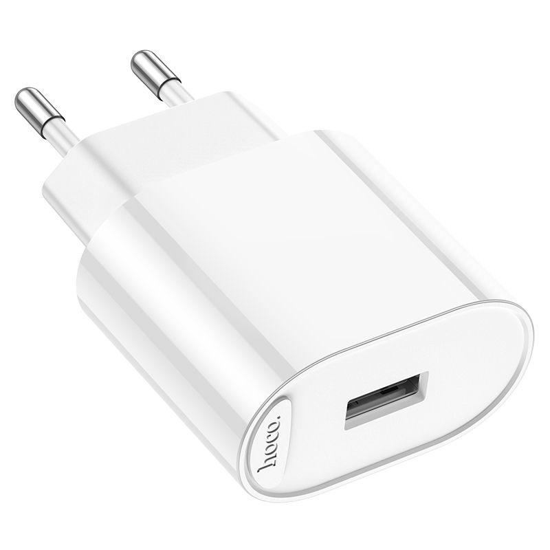 Мережевий зарядний пристрій HOCO C109A(10.5W) Fighter single port charger White