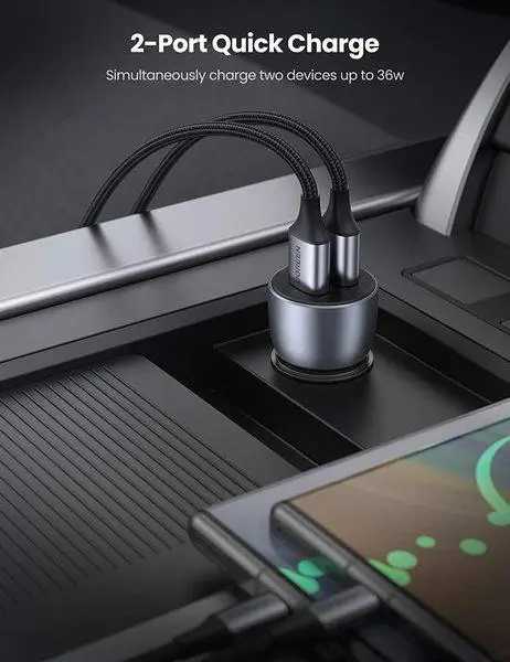 Автомобільний зарядний пристрій UGREEN CD213 Fast Car Charger (Dark Blue) (UGR-10144)