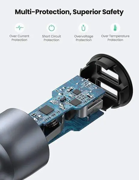 Автомобільний зарядний пристрій UGREEN CD213 Fast Car Charger (Dark Blue) (UGR-10144)