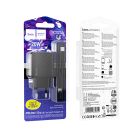 Мережевий зарядний пристрій з кабелем HOCO CS25A Rico PD20W+QC3.0 charger set(C to C) Black