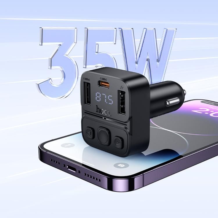 АЗП з FM-модулятором HOCO E87 Delta 35W(1A1C) car BT FM transmitter