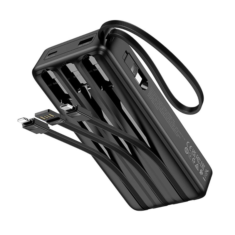 Зовнішній акумулятор HOCO J146A Night tide power bank with 4 cables(20000mAh)