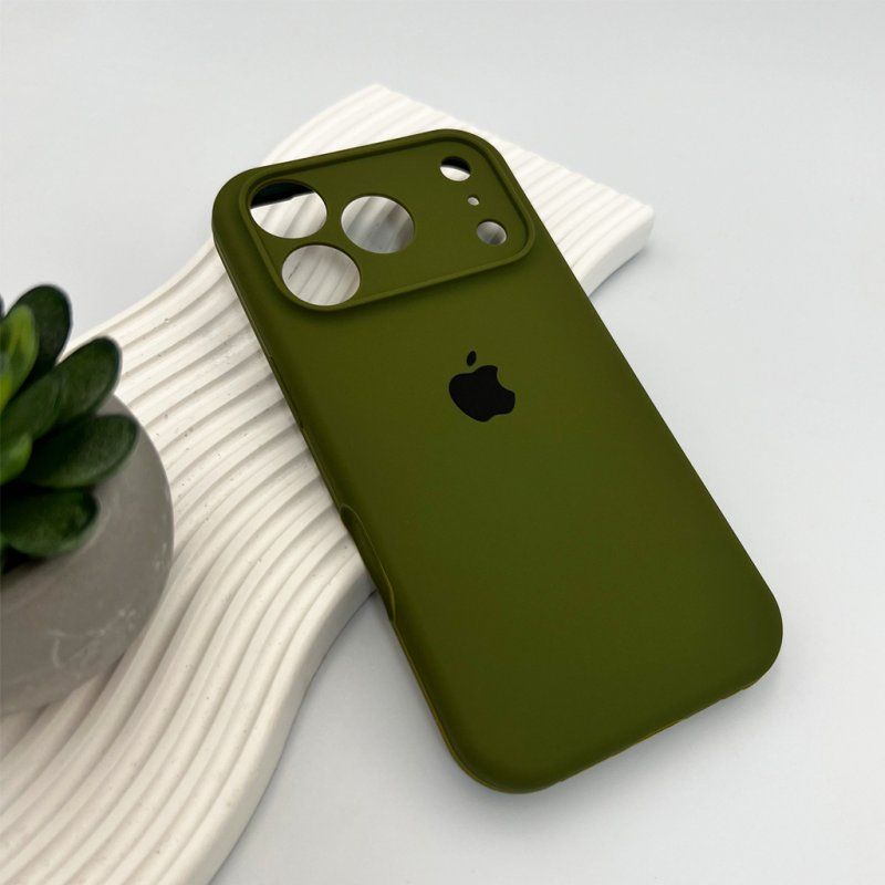 Чохол для смартфона Silicone Full Case AA Camera Protect for Apple iPhone 17 Pro Max 29,Army Green