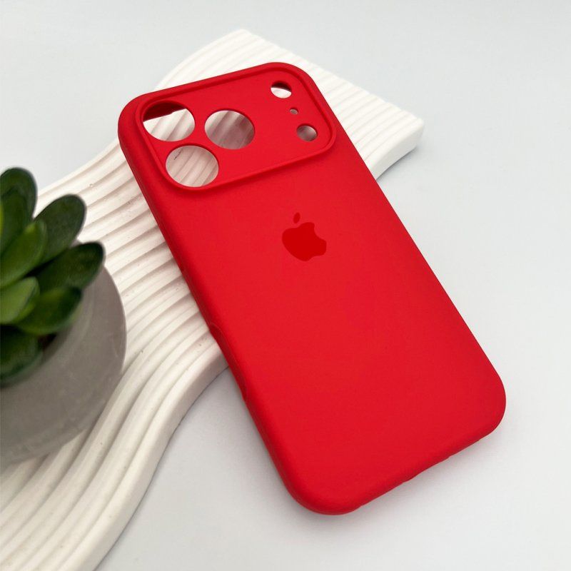 Чохол для смартфона Silicone Full Case AA Camera Protect for Apple iPhone 17 Pro Max 43,Berry Red