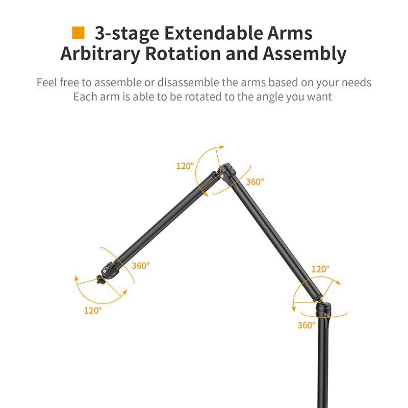 Штатив-тримач Ulanzi Vijim Desktop Flexible Arm/Light Stand(Three-Stages) (UV-2666 LS08)