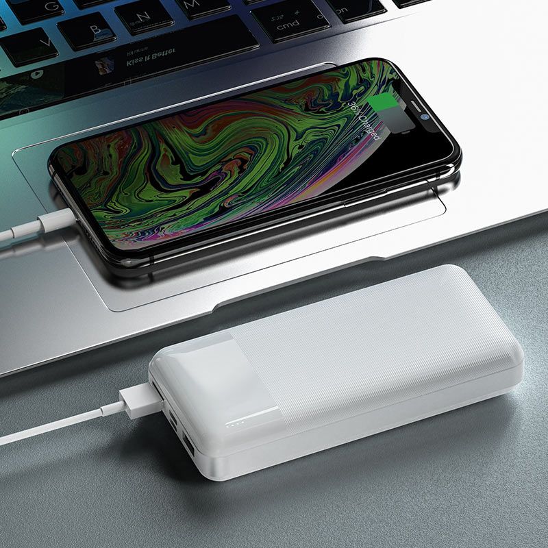 Зовнішній акумулятор HOCO J72A Easy travel power bank(20000mAh) White