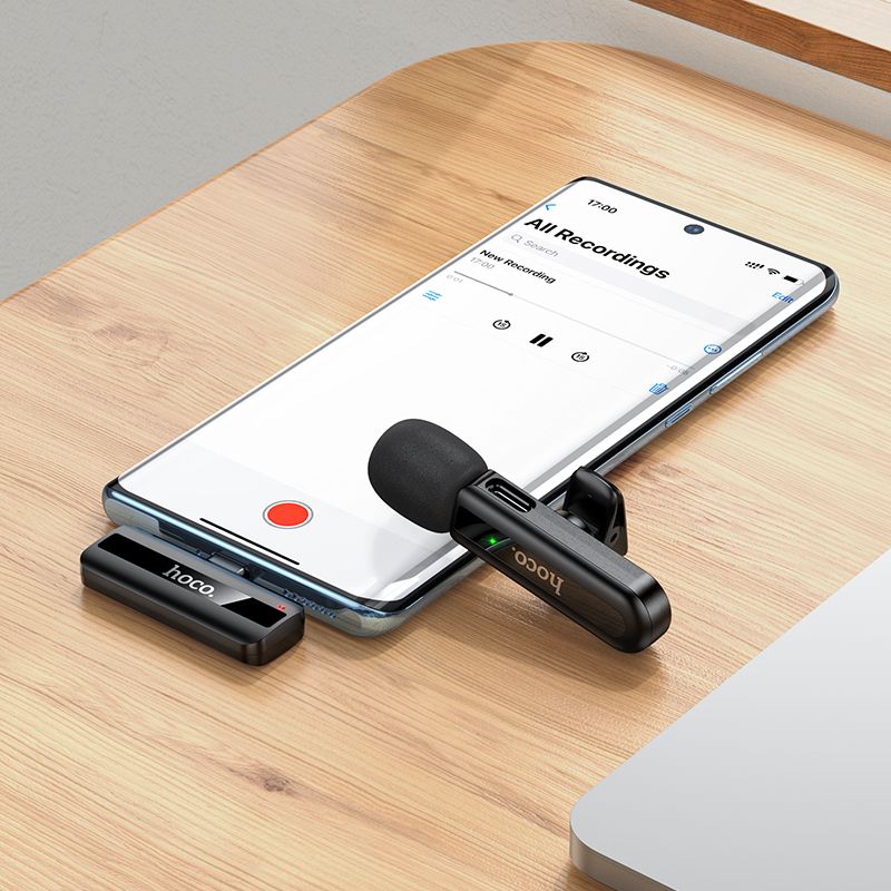 Бездротова мікрофонна система HOCO L20 Fair wireless microphone Type-C Black