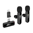 Бездротова мікрофонна система HOCO L20A Fair dual-mic (iP/Type-C) Black