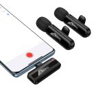 Бездротова мікрофонна система HOCO L20A Fair dual-mic (iP/Type-C) Black