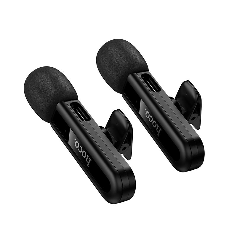 Бездротова мікрофонна система HOCO L20A Fair dual-mic (iP/Type-C) Black
