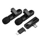 Бездротова мікрофонна система HOCO L20A Fair dual-mic (iP/Type-C) Black