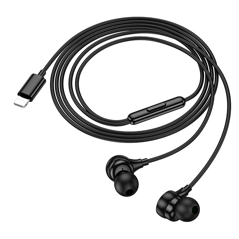 Навушники HOCO M116 Benevolent universal digital earphones with microphone iP Black