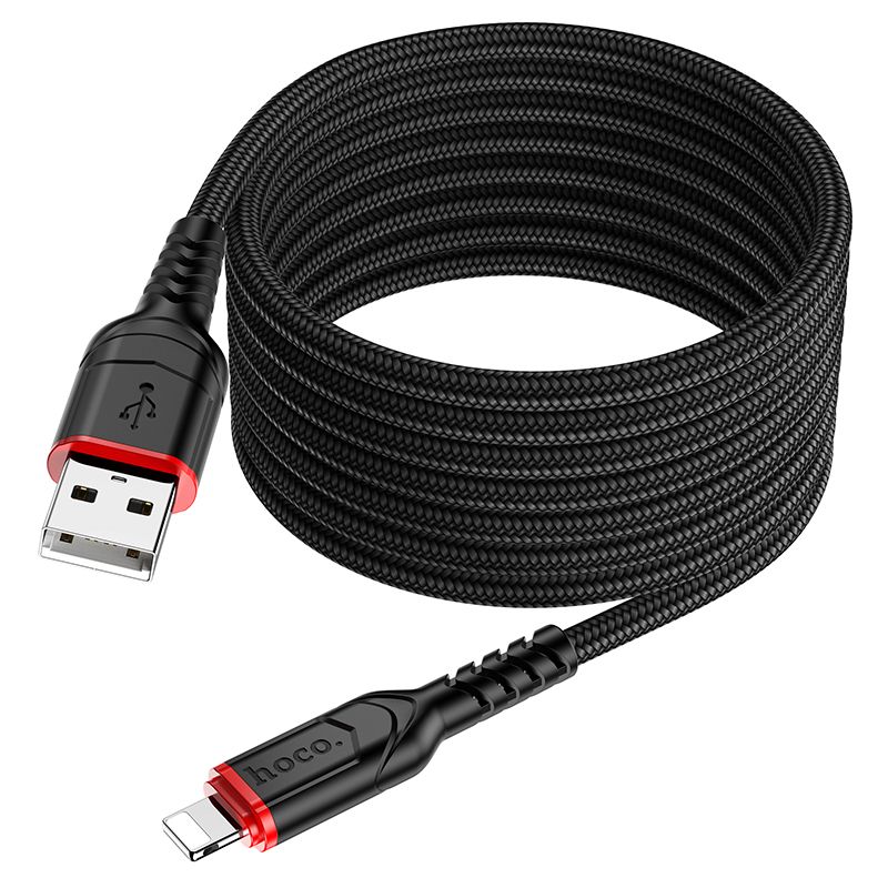 Кабель Hoco X59 Victory charging data cable iP(L=2M) Black