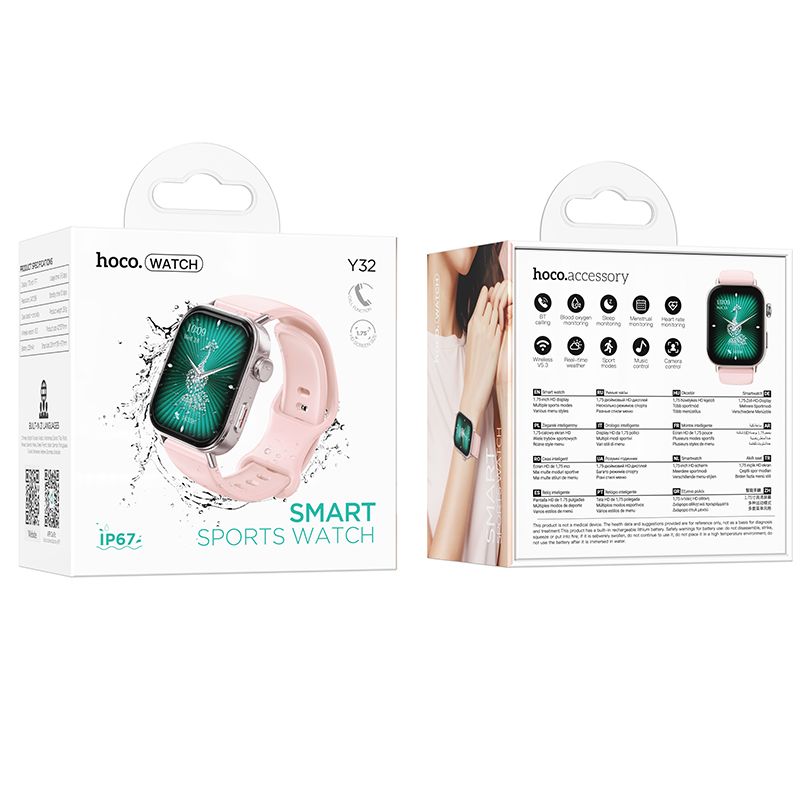 Смарт-годинник HOCO Y32 44mm. 225 mAh. IP67 Smart sports watch(call version)