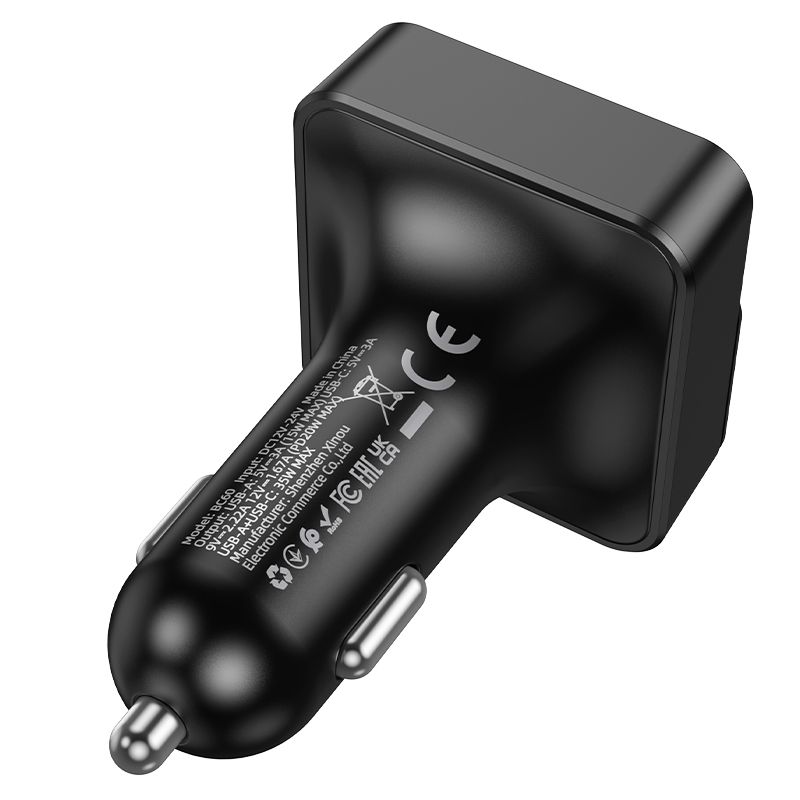 АЗП з FM-модулятором BOROFONE BC60 Hero 35W(1A1C) car BT FM transmitter Black