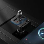 АЗП з FM-модулятором BOROFONE BC60 Hero 35W(1A1C) car BT FM transmitter Black