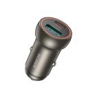 Автомобільний зарядний пристрій BOROFONE BZ32A Fresh PD30W+QC3.0 car charger metal gray