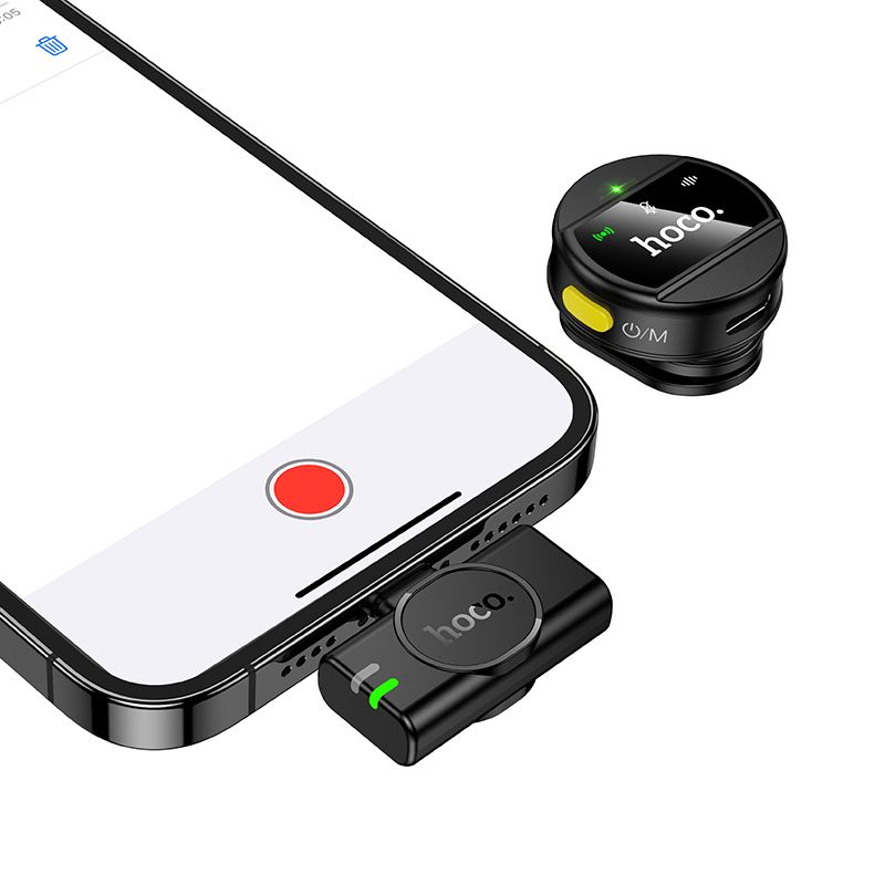 Бездротова мікрофонна система HOCO L21 Charm wireless microphone iP Black