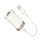 Кабель-перехідник HOCO UA41 UA41B Crystal Type-C ethernet adapter(100 mbps) apricot