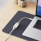 Кабель-перехідник HOCO UA41 UA41B Crystal Type-C ethernet adapter(100 mbps) apricot