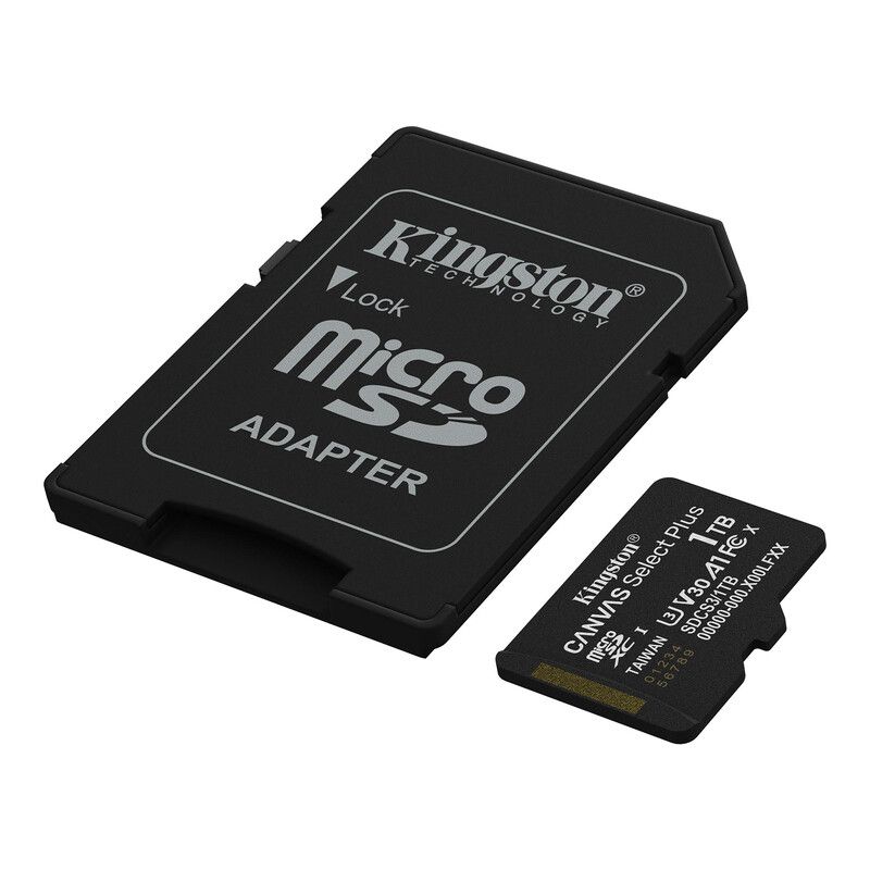 Карта пам'яті microSDXC (UHS-1 U3) Kingston Canvas Select Plus Gen3 1Tb class 10 А1 V30 (R-150MB/s) (adapter SD)
