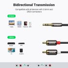 Аудіокабель UGREEN AV116 3.5mm Male to 2RCA Male, PVC, 5m Black