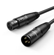 Аудіокабель UGREEN AV130 Cannon Male to Female Microphone Extension Audio Cable 5m Black