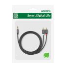 Аудіокабель UGREEN AV116 3.5mm Male to 2RCA Male, PVC, 1m Black