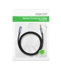 Аудіокабель UGREEN AV118 3.5mm Male to 3.5mm Female, nylon braid, 2m Black