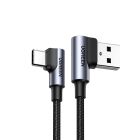 Кабель UGREEN US176 Right Angle USB-A to USB-C Cable 1m (Space Gray)