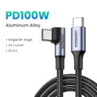 Кабель UGREEN US334 USB-C to USB-C PD Fast Charging 90 Degree Cable 5A Max Black 2m
