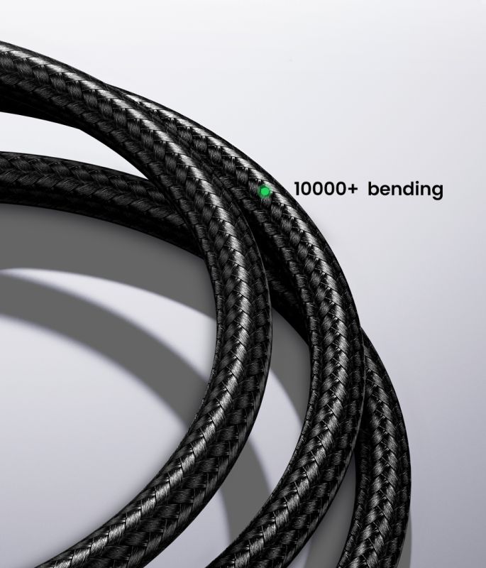 Кабель UGREEN US334 USB-C to USB-C PD Fast Charging 90 Degree Cable 5A Max Black 2m