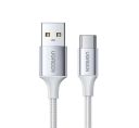 Кабель UGREEN US288 USB-A 2.0 to USB-C Cable Nickel Plating Aluminum Braid 1m (White)