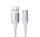 Кабель UGREEN US288 USB-A 2.0 to USB-C Cable Nickel Plating Aluminum Braid 1m (White)