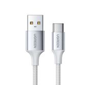 Кабель UGREEN US288 USB-A 2.0 to USB-C Cable Nickel Plating Aluminum Braid 1m (White)