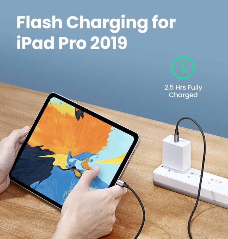 Кабель UGREEN US261 USB-C to USB-C PD Fast Charging Cable 3A Max Gray Black 1m