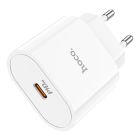 Мережевий зарядний пристрій HOCO C94A Metro single port PD20W charger set(Type-C to Type-C) White