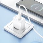 Мережевий зарядний пристрій з кабелем HOCO CS52A Surplus single-port QC3.0 charger set(Type-C) White