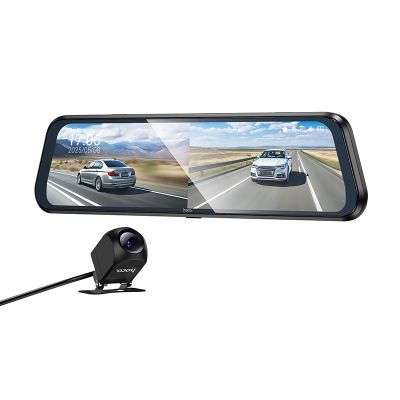 Відеореєстратор HOCO DV16 9.66-inch streaming media driving recorder(dual-channel with rear camera) Black