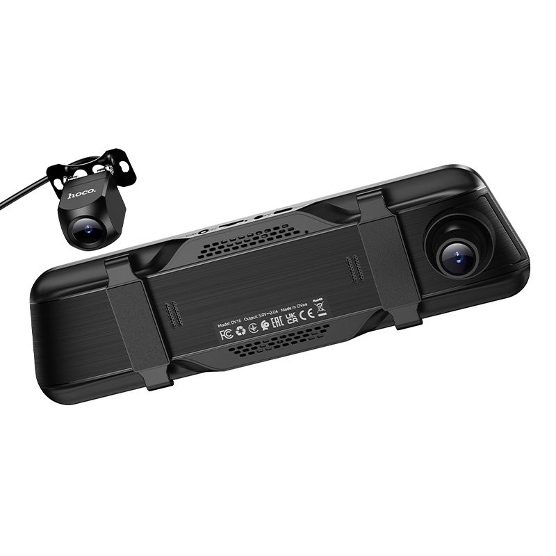 Відеореєстратор HOCO DV16 9.66-inch streaming media driving recorder(dual-channel with rear camera) Black
