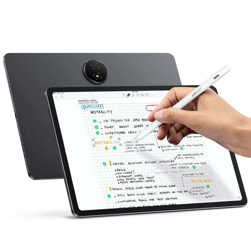 Стилус Acefast V1 universal capacitive pen White