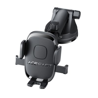 Автотримач для телефона ACEFAST D57 one-key lock car holder for dashboard Black