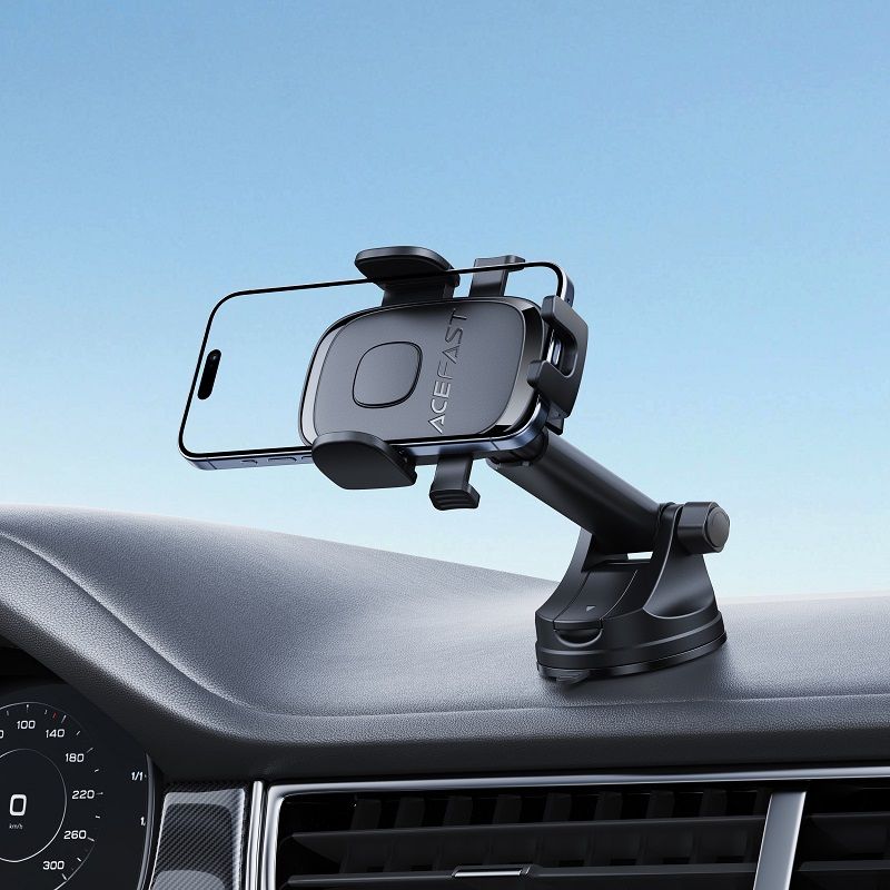 Автотримач для телефона ACEFAST D57 one-key lock car holder for dashboard Black