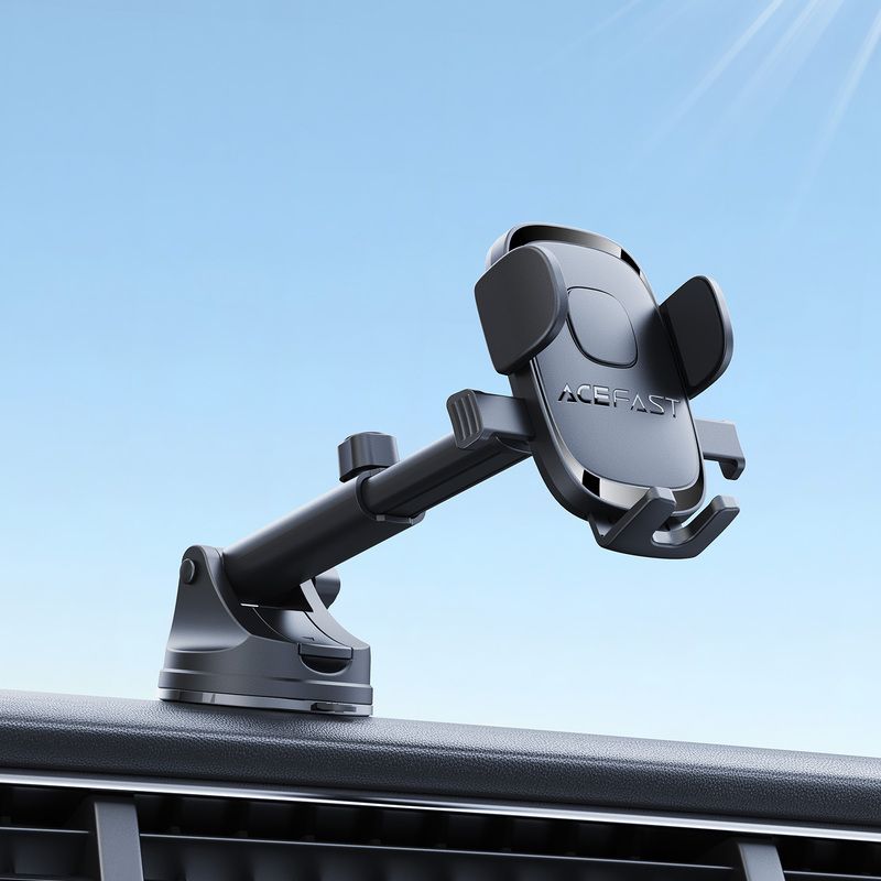 Автотримач для телефона ACEFAST D57 one-key lock car holder for dashboard Black