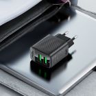 Мережевий зарядний пристрій ACEFAST A86 12W (USB-A+USB-A) dual port charger  Black