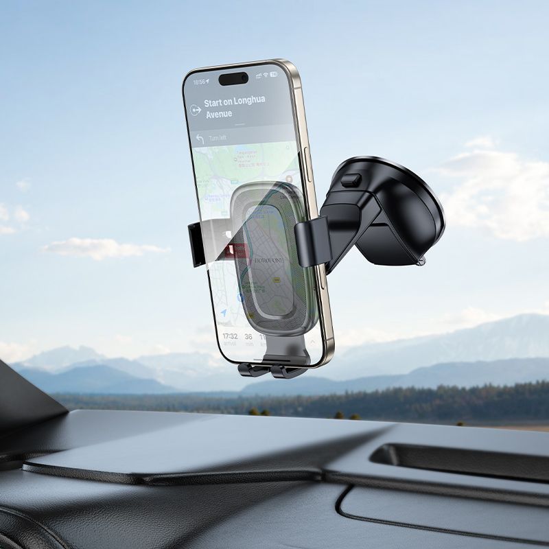 Автотримач для телефона BOROFONE BH130 Follower gravity car holder(center console) Black
