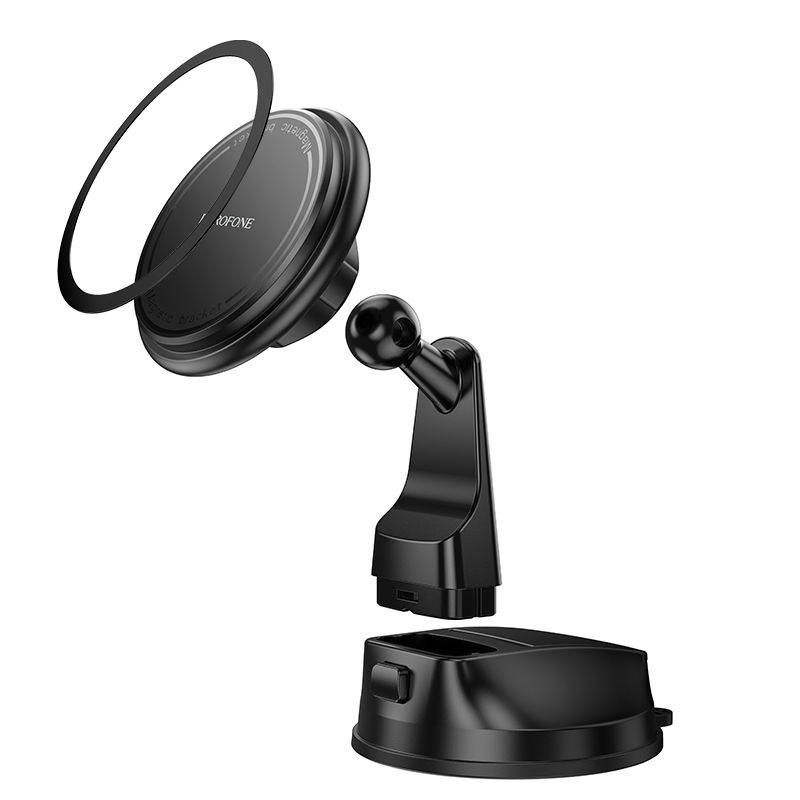 Автотримач для телефона BOROFONE BH136 Parker ring magnetic car holder(center console) Black