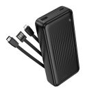 Зовнішній акумулятор BOROFONE BJ79A Clever power bank with 3 cables(20000mAh) Black