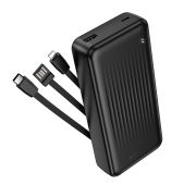 Зовнішній акумулятор BOROFONE BJ79A Clever power bank with 3 cables(20000mAh) Black