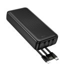 Зовнішній акумулятор BOROFONE BJ79A Clever power bank with 3 cables(20000mAh) Black